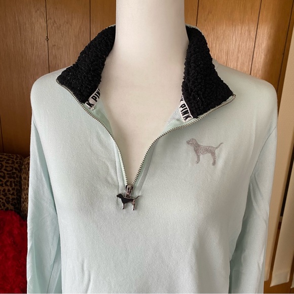 Victoria’s Secret Pink 1/4 zip soft cotton sweater - Picture 2 of 4